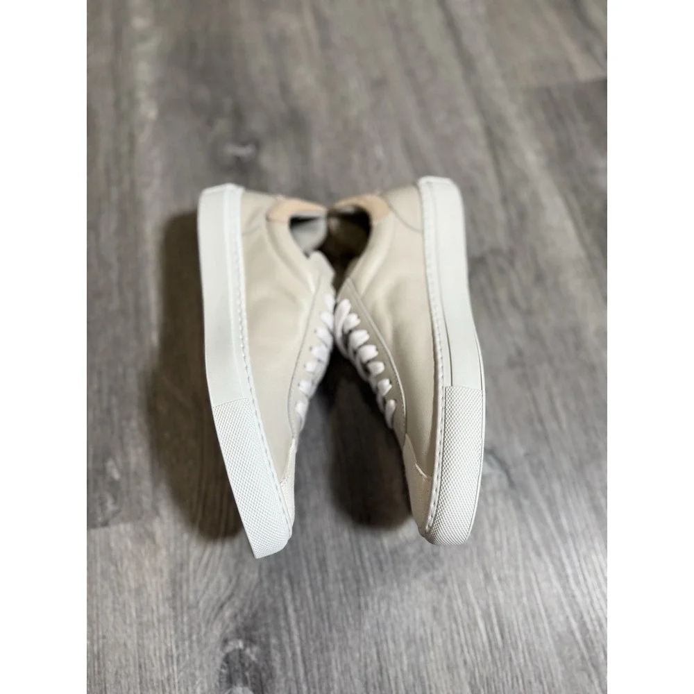 BOEMOS Italian Leather Sneaker Low Top Lace Up Women's Made in Italy Us Size 7